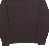 TOMMY HILFIGER Mens Brown & Cream Plain Jumper V-Neck Waffle Knit L Cotton Blend