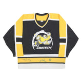 CCM Mens Black & Yellow École Evolutech Graphic T-Shirt XL Long Sleeve V-Neck