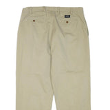 NAUTICA Mens Relaxed Beige Cotton Blend Zip Trousers W38 L32 Casual Classic