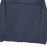 NAUTICA Mens Navy Zip Jacket L Cotton Blend Casual Lightweight Warm