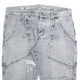 SAMS JEANS Mens Shorts Blue Casual XL W38 Large Pockets Cotton Blend
