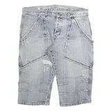 SAMS JEANS Mens Shorts Blue Casual XL W38 Large Pockets Cotton Blend