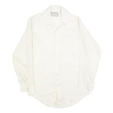 SUPREME Mens White Shirt M Button Down Polyester Blend Casual Stylish
