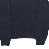 TOMMY HILFIGER Mens Navy Patterned Cotton Crew Neck Basic Knit Jumper S