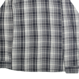 WRANGLER Mens Grey & Black Plaid Shirt 2XL Cotton Casual Long Sleeve Button