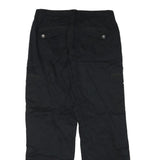 LEE Mens Black Cotton Blend Relaxed Straight Trousers W32 L30 Cargo Pockets Zip