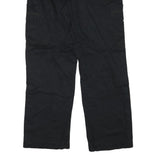 LEE Mens Black Cotton Blend Relaxed Straight Trousers W32 L30 Cargo Pockets Zip