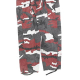 Womens Cotton Regular Fit Cargo Trousers W25 L30 Red Grey White Camouflage