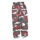 Womens Cotton Regular Fit Cargo Trousers W25 L30 Red Grey White Camouflage