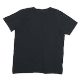 GILDAN Mens Black American Flag Graphic V-Neck T-Shirt M Short Sleeve Cotton