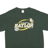 GILDAN Mens Green Baylor Texas Bowl Graphic T-Shirt L Short Sleeve Crew Neck