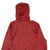 STARTER Mens Red & Black Zip Hooded Jacket L Polyester Blend Sports Casual