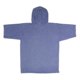 Womens Blue Hooded Pullover Hoodie S Cotton Blend Relaxed Fit Casual Style