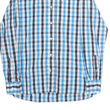 TOMMY HILFIGER Mens Blue & White Check Shirt S Button-Down Long Sleeve Casual