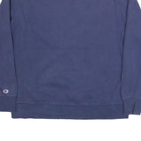 CHAMPION Mens Blue Crew Neck L Sweatshirt Cotton Blend Pullover Logo