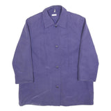 Womens Purple Button Jacket UK 18 Polyester Blend Classic Plain Stylish