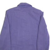 Womens Purple Button Jacket UK 18 Polyester Blend Classic Plain Stylish