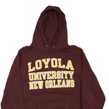 CHAMPION Mens Maroon Loyola University New Orleans Pullover Hoodie L Cotton