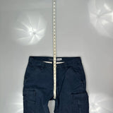 Carhartt Cargo Trousers - 34W 30L Blue Cotton