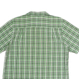 THE NORTH FACE Mens Green & White Check Shirt L Lightweight Cotton Casual