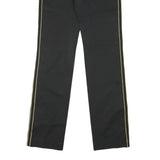 JOSEPH Womens Cotton Blend Black Regular Straight Trousers W31 L34 Zip Casual