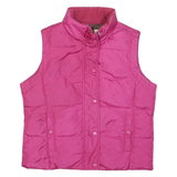 JACOB CONNEXION Womens Pink Quilted Sleeveless Jacket M Polyester Blend Zip