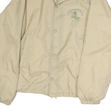 AUBURN Mens Beige Polyester Button Jacket S Plain Lightweight Casual