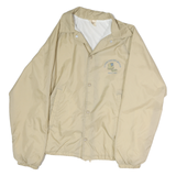 AUBURN Mens Beige Polyester Button Jacket S Plain Lightweight Casual