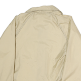 AUBURN Mens Beige Polyester Button Jacket S Plain Lightweight Casual