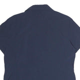 MAMMOT Womens Navy Blue Shirt Polyester Blend M Casual Button-Up Short Sleeve