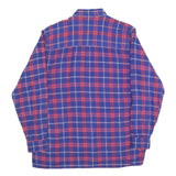Mens Blue & Red Check Cotton Shirt M Long Sleeve Casual Classic Button Collar