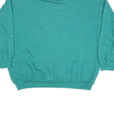 TREND BASICS Mens Green Sweatshirt High Neck L Polka Dot Cotton Blend