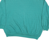 TREND BASICS Mens Green Sweatshirt High Neck L Polka Dot Cotton Blend