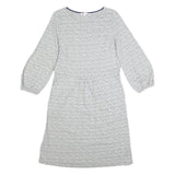 BODEN Womens Grey Cotton Day Dress Polka Dot Long Sleeve UK 10 Casual
