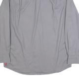 WRANGLER Mens Grey Plain Shirt M Long Sleeve Cotton Casual Workwear