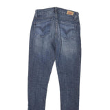 LEVI'S Womens Slim Blue Denim Jeans Cotton Blend Zip W24 L31 Skinny Fit