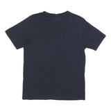 ELLESSE Womens Navy Blue & Pink Graphic T-Shirt UK 12 Short Sleeve Crew Neck