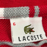 Lacoste Striped Polo Shirt - XL White Cotton