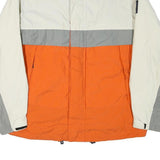 NAUTICA Mens White & Grey & Orange Colourblock Zip Jacket XL Polyester Blend