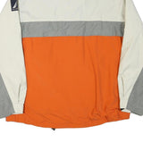 NAUTICA Mens White & Grey & Orange Colourblock Zip Jacket XL Polyester Blend