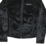COLUMBIA Womens Black Jacket S Polyester Blend Plain Zip Outdoor Casual Warm