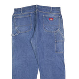 DICKIES Mens Relaxed Blue Denim Light W42 L30 Jeans Zip Closure Workwear