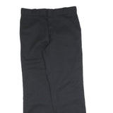 DICKIES Mens Cotton Blend Black Regular Fit Straight Leg Trousers W33 L32