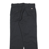 DICKIES Mens Cotton Blend Black Regular Fit Straight Leg Trousers W33 L32