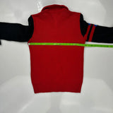 Polo By Ralph Lauren Striped 1/4 Zip - XS Red Cotton