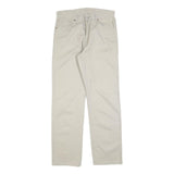 LEVI'S Mens Regular Beige Cotton Blend Trousers W33 L32 Zip Pockets