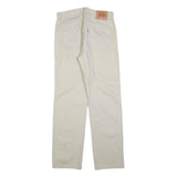 LEVI'S Mens Regular Beige Cotton Blend Trousers W33 L32 Zip Pockets