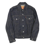 LEVI'S Womens Blue Denim Jacket S Cotton Blend Classic Button Closure