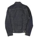 LEVI'S Womens Blue Denim Jacket S Cotton Blend Classic Button Closure
