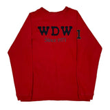 Disney Long Sleeve T-Shirt - Large Red Cotton